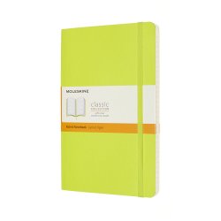 Moleskine Large Soft Linjeret Lemon Green