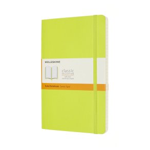 Moleskine Large Soft Linjeret Lemon Green