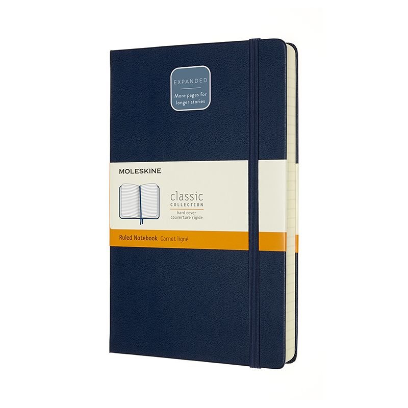 Moleskine Notesbog Expand Hard Large Lin Bl�