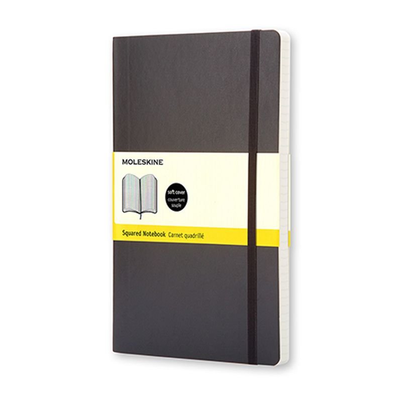 Moleskine Notesbog Large Soft Kvad Sort