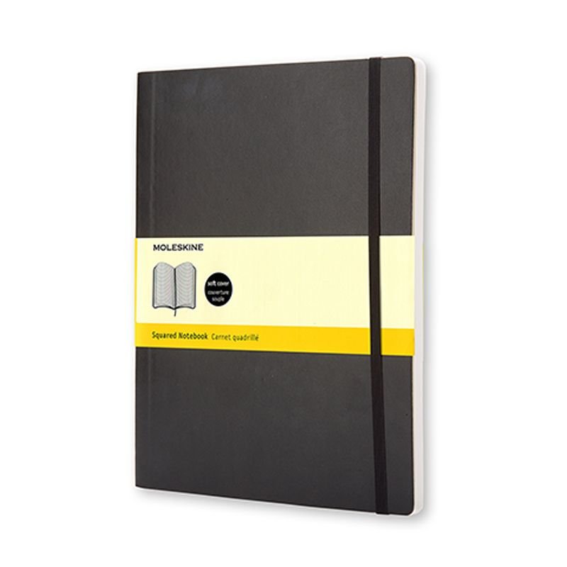 Moleskine Notesbog XL Soft Kvad Sort