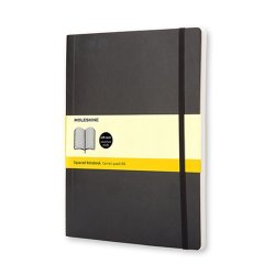 Moleskine Notesbog XL Soft Kvad Sort