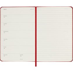 Moleskine Pocket 26/27 Hard 18 mdr. Week note R�d