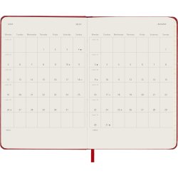 Moleskine Pocket 26/27 Hard 18 mdr. Week note R�d