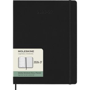 Moleskine XL 26/27 Hard 18 mdr. Week note Sort