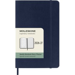 Moleskine pocket 26/27 soft 18 mdr. week note Sapphire Blue