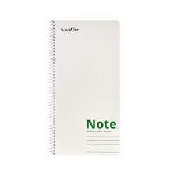 Notesbog 148x295 mm Linieret m. spiral