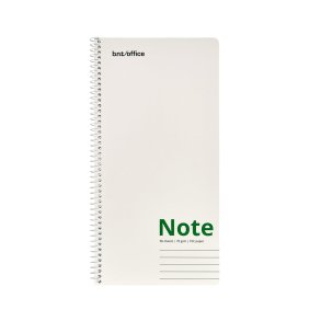 Notesbog 148x295 mm Linieret m. spiral