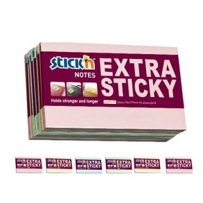 Stick note 76x127 5 stk pastel farver