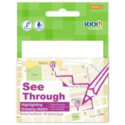 Stick notes klar 76x76 50 ark