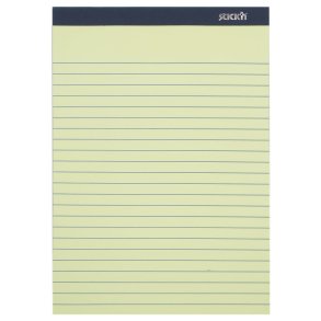 Stick�n Memo Pad 254x178mm 50s. Linjeret Gul