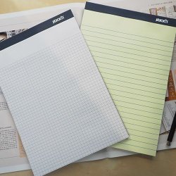 Stick�n Memo Pad 254x178mm 50s. Linjeret Gul