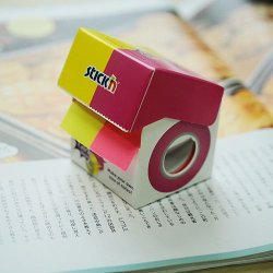 Stick'n note roll ekstra sticky 25mmX10m 2 roller Neon Gul og Pink