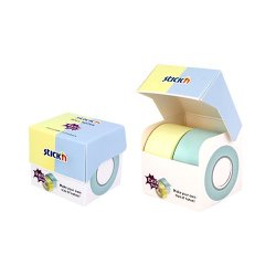 Stick'n note roll ekstra sticky 25mmX10m 2 roller Pastel Gul og Bl�