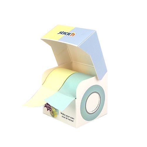 Stick'n note roll ekstra sticky 25mmX10m 2 roller Pastel Gul og Bl�