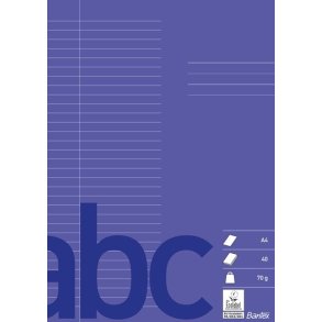 Skolehfte A4 32 linjer 40 blade mrk lilla