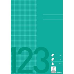 Skolehfte A4 kvadreret 5x5 40 blade grsgrn