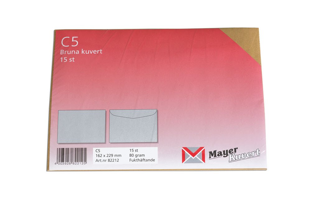 Kuvert natur C5 15 stk.
