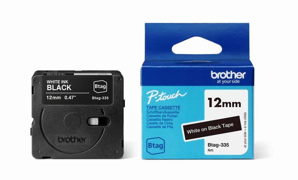  BTAG-335 12mm White on black tape