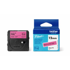 BTAG-P31 12mm Black on pink tape