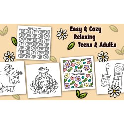 Cozy Girl Stress Relief malebog By Jeanett Veronica 