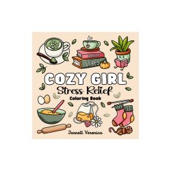 Cozy Girl Stress Relief malebog By Jeanett Veronica 