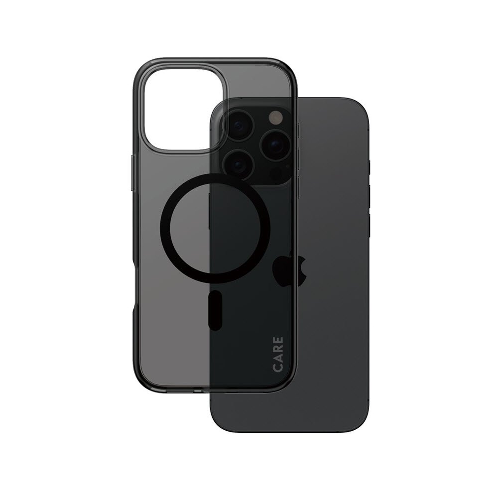 CARE iPhone 16 Pro Max Case Smokey w. Black MagSafe
