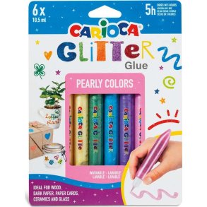 Carioca Glitterlim Pastel 6 stk