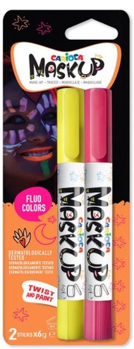 Carioca maskup Sminke Neon Pink og Gul