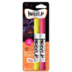 Carioca maskup Sminke Neon Pink og Gul