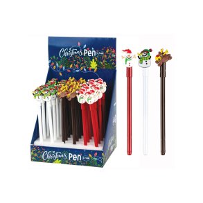 Kuglepen m. julemotiv 0,7 3 ass.