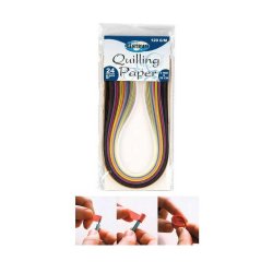 Quillingpapir 5mmx390mm 120 gr. 24 farver 5 stk
