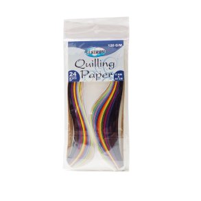Quillingpapir 5mmx390mm 120 gr. 24 farver 5 stk