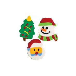 Viskelder julemotiver 3 ass motiver