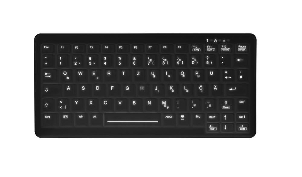 Active Key Hygiene Backlit Mini Notebook Keyb. USB, Black