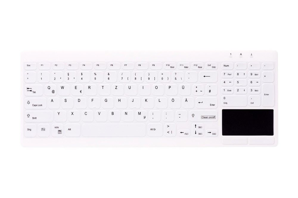 Active Key Hygiene Compact Touchpad Keyboard NumPad Sealed W
