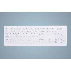 Active Key Hygiene Desktop Keyboard Sealed USB, White