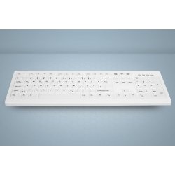 Active Key Hygiene Desktop Keyboard Sealed USB, White
