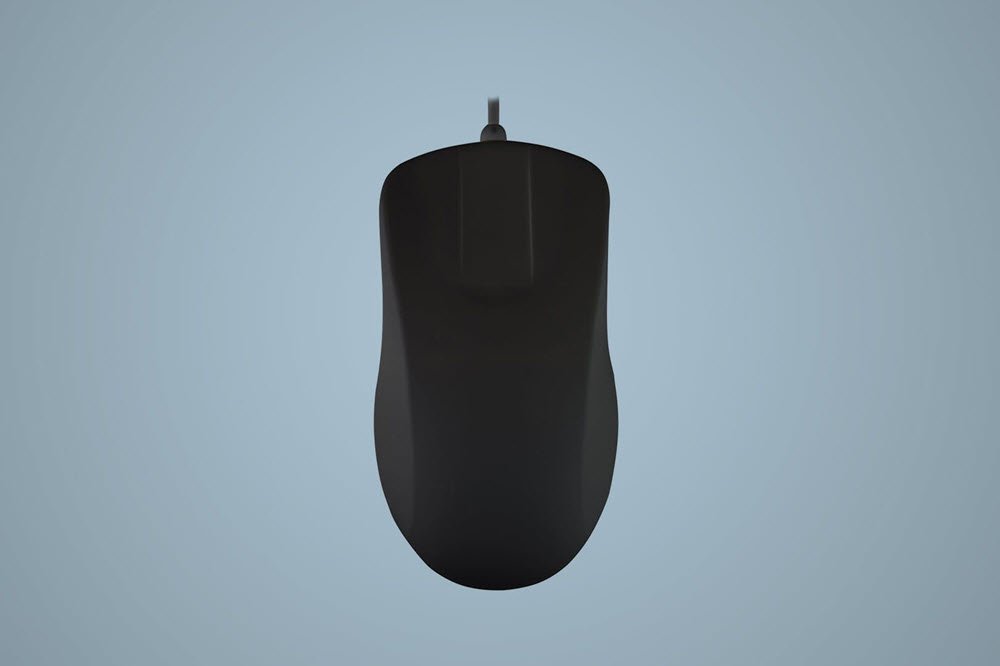 Active Key Hygiene Mouse Scroll Sensor Watertight USB, Black