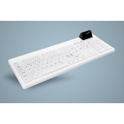 Active Key Hygiene SC Desktop Keyboard Sealed USB, Black/Whi