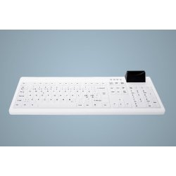 Active Key Hygiene SC Desktop Keyboard Sealed USB, Black/Whi