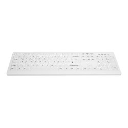 Wireless Hygiene Desktop Keyboard Sealed USB White