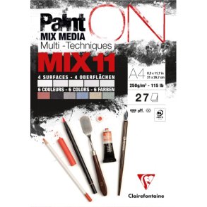 Clairefontaine Paint-On A4 Mix 11 27 ark. 250 g