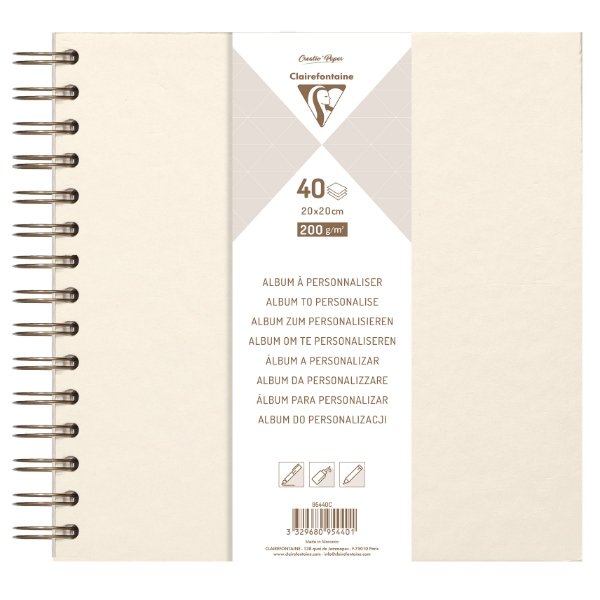 Hard cover album Perlemor 20x20cm 40 sider 200g