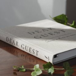 Paperstyle Large G�stebog �Dear Guest� plain Rough Linen 256 sider