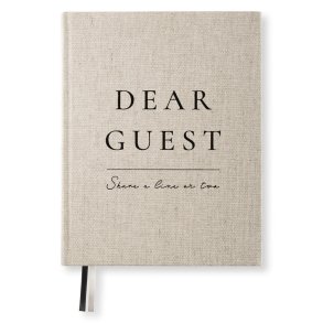 Paperstyle Large G�stebog �Dear Guest� plain Rough Linen 256 sider