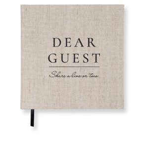 Paperstyle Old school Guest Book Rough Linen 18,5x18,5 cm