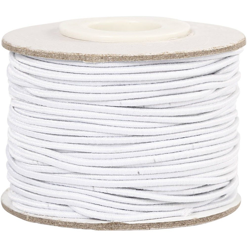 Elastiksnor Hvid 1mm x 25 m