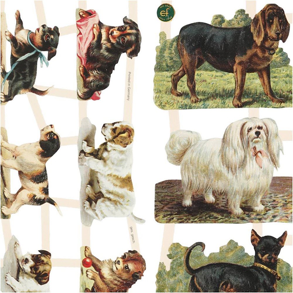 Glansbilleder Hunde 2 ark. 