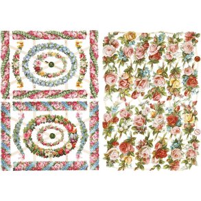 Glansbilleder Sm� Blomster 2 ark.